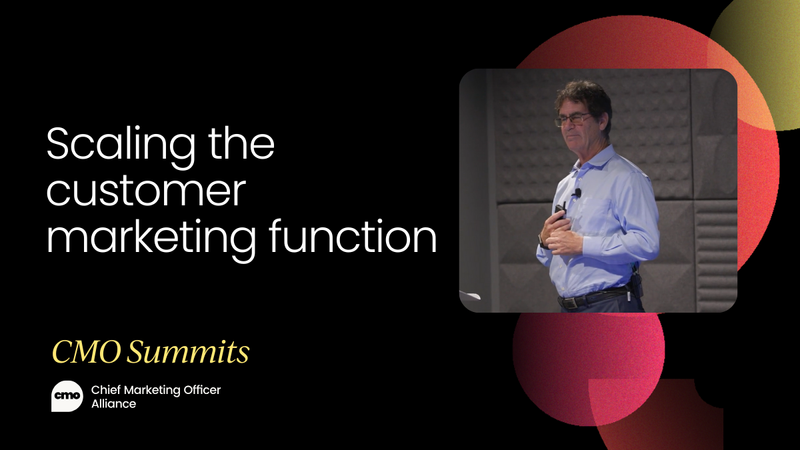 Scaling a customer marketing function[VIDEO]